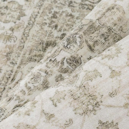 8x10 Washable Neutral Area Rug Taupe Vintage Living Room Bedroom Carpet - Image 9