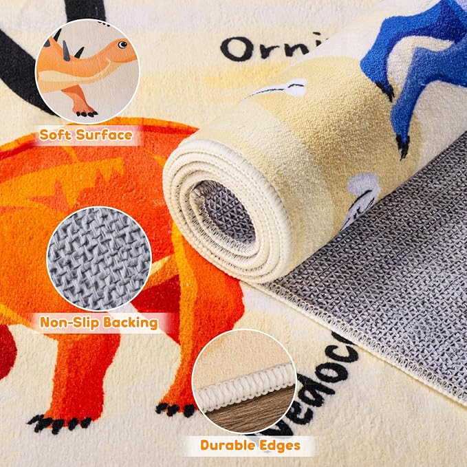 6x9 ABC Classroom Rug for Kids Playroom, Alphabet Rug - Image 6