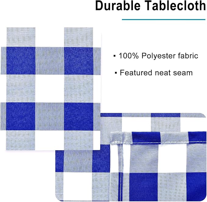 Checkered Square Tablecloth - Image 3