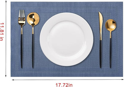 Placemats Set of 4 Washable Indoor | Outdoor Vinyl Place Mats - Image 2