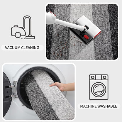 Kitinjoy Indoor Outdoor Door Mat, 71x24 Non-Slip Absorbent Dirt Trapper - Image 5