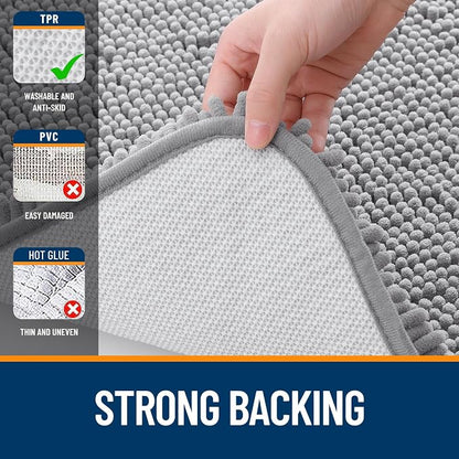 OLANLY Large Bathroom Rugs 47x32, Extra Soft Absorbent Chenille Bath Rugs - Image 6