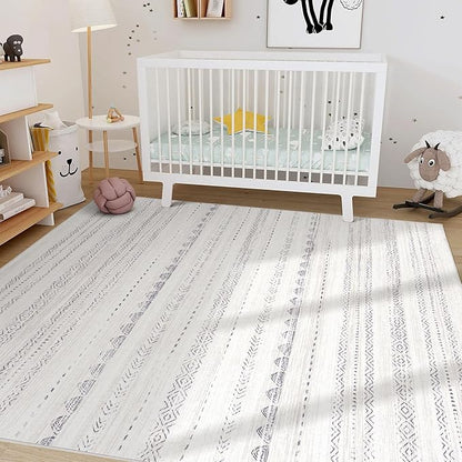 Nakagishi 6x8 Area Rugs Living Room: Washable Boho Large Neutral Soft Farmhouse - Image 6