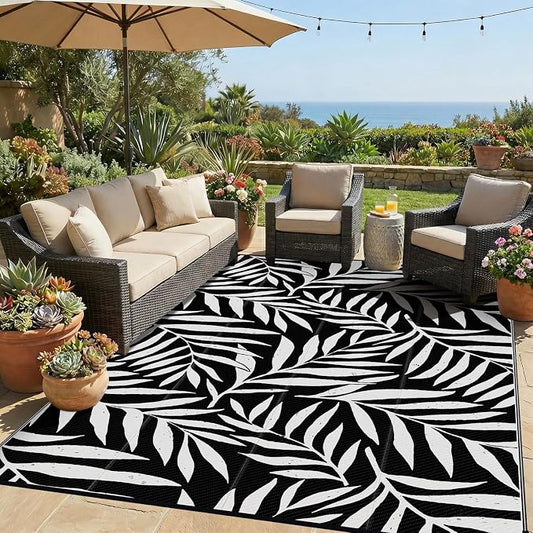 Smiry Outdoor Rug 8x10 ft, Waterproof Reversible Plastic Straw Rugs, Outdoor by Smiry