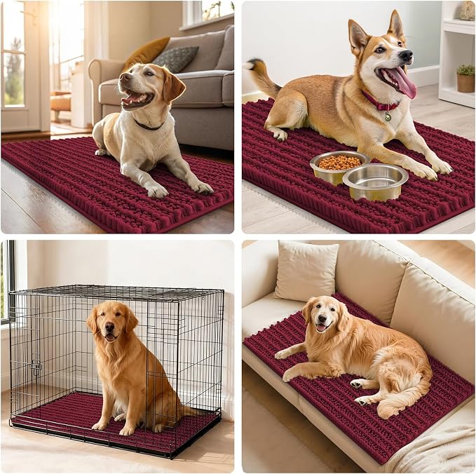 Smiry Dog Door Mat for Muddy Paws 59x24, Absorbent Dirt Trapper, Non-Slip - Image 7