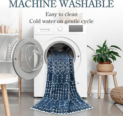 Lahome Moroccan Washable Kitchen Runner 2x8 Carpet Runners - Image 3
