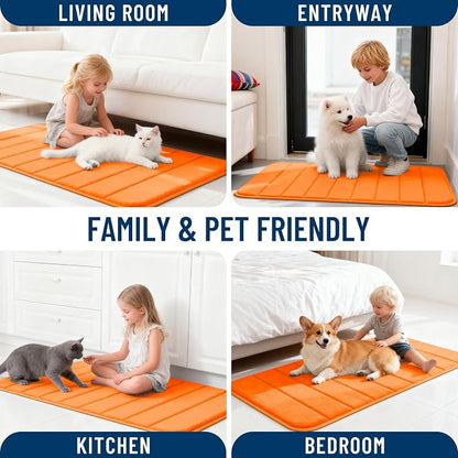 OLANLY Memory Foam Bath Mat 47x24, Super Soft Absorbent Bathroom Rugs, Quick Dry - Image 9