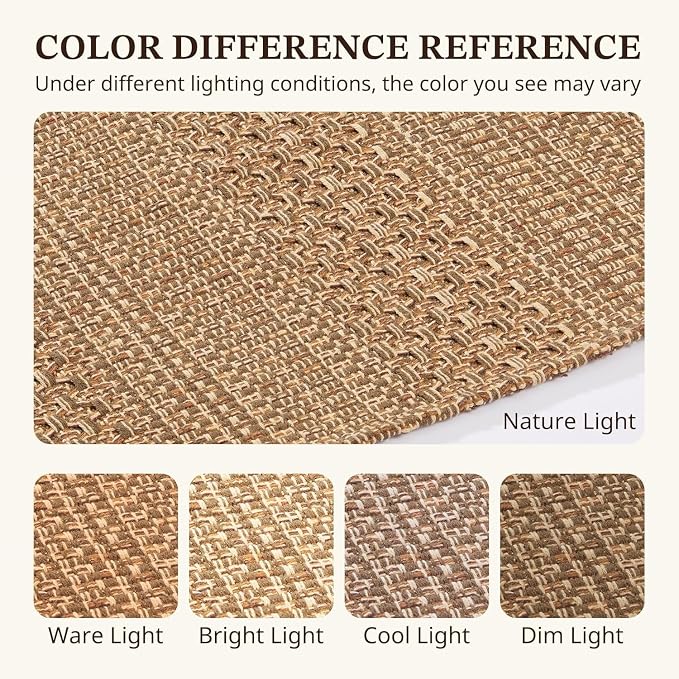 MatEssenz 2x5 Cotton Blend Runner Rug, Machine Washable Boho Woven Hallway Rug - Image 7
