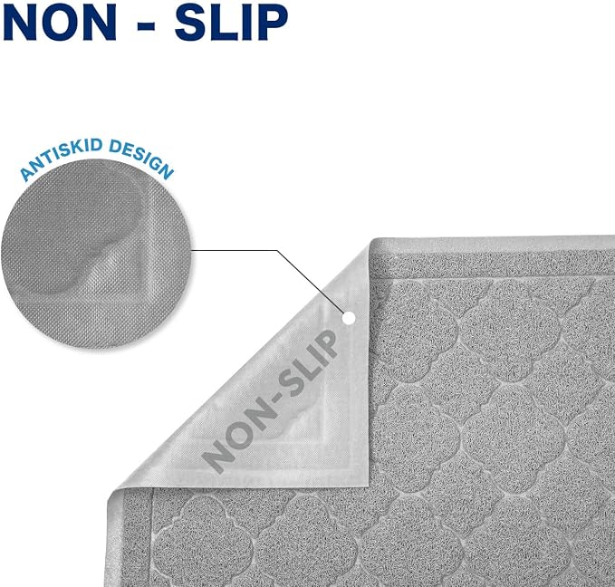 WePet Cat Litter Box Mat, Kitty Premium PVC Pad, Durable Trapping Rug, - Image 3