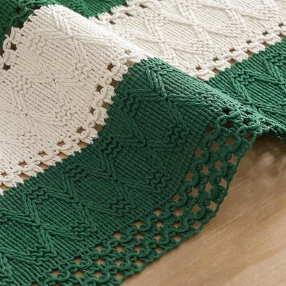 Artoid Mode Dark Green Farmhouse Woven Table Runner 12x60 Inch | Holiday Rustic - Image 5