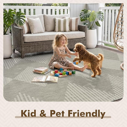 MontVoo-3x5 Outdoor Rug Porch Entryway Rug-Polypropylene Indoor Outdoor Rugs - Image 7