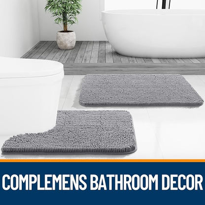 OLANLY Large Bathroom Rugs 47x32, Extra Soft Absorbent Chenille Bath Rugs - Image 7