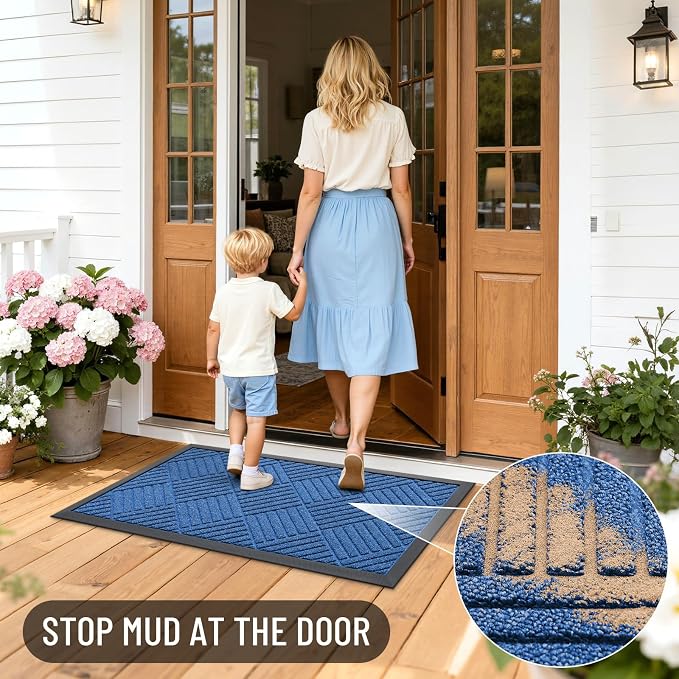 OLANLY Front Door Mat Outside Entrance 29.5x17, Heavy Duty Sturdy Natural - Image 7