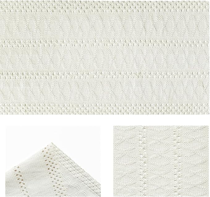 Artoid Mode Beige Woven Farmhouse Hollow Table Runner 12x108 Inch | Holiday - Image 6