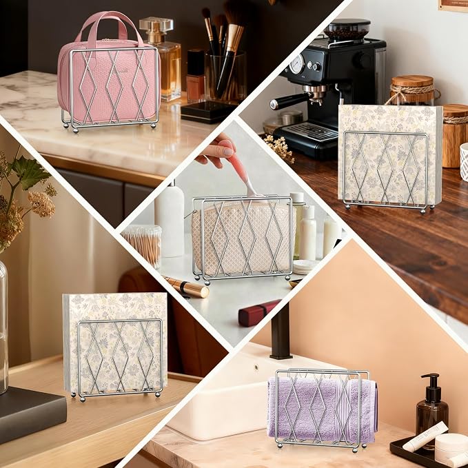 Napkin Holder for Table, 2 Pack Modern Metal Napkin Holders for Paper Napkins & - Image 5
