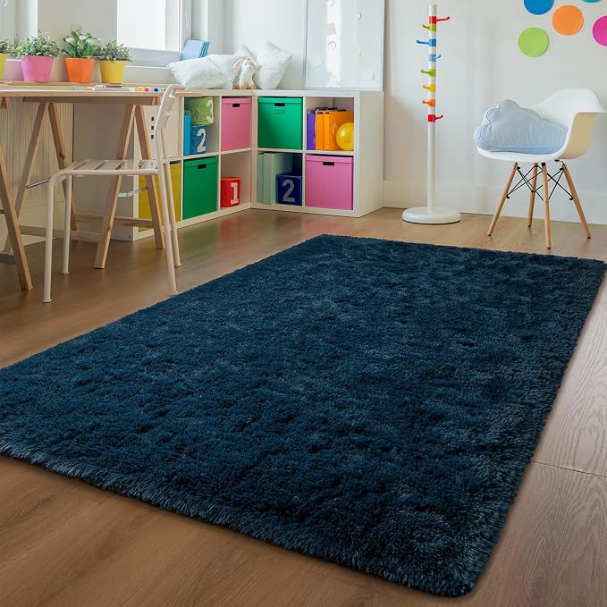 Andecor Soft Fluffy Bedroom Rugs, 3 x 5 Feet Indoor Shaggy Plush Area Rug - Image 3