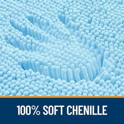 OLANLY Bathroom Rugs 35x24, Extra Soft Absorbent Chenille Bath Rugs, Rubber - Image 3