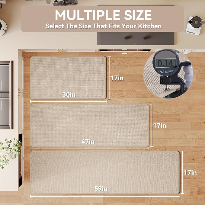 YDKGL Kitchen mats for Floor Water and Oil Absorbent Runner Rugs for Kitchen - Image 2