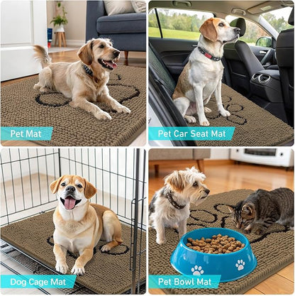 OLANLY Dog Door Mat for Muddy Paws 70x24, Paw Print Design, Absorbs Moisture - Image 7