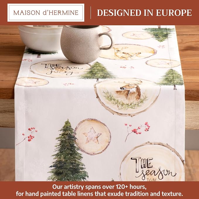 Maison d' Hermine Table Runner 100% Cotton 14.50" x 72" | Table Runners 72 - Image 2