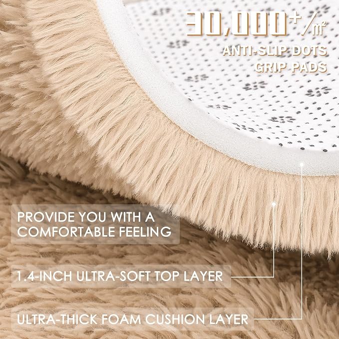 OLANLY 6x7 Area Rugs for Living Room Bedroom, Machine Washable Soft Fluffy - Image 7