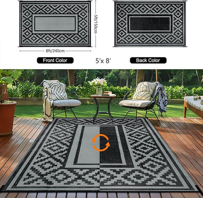 Outdoor Patio Plastic Straw Rug - Image 4