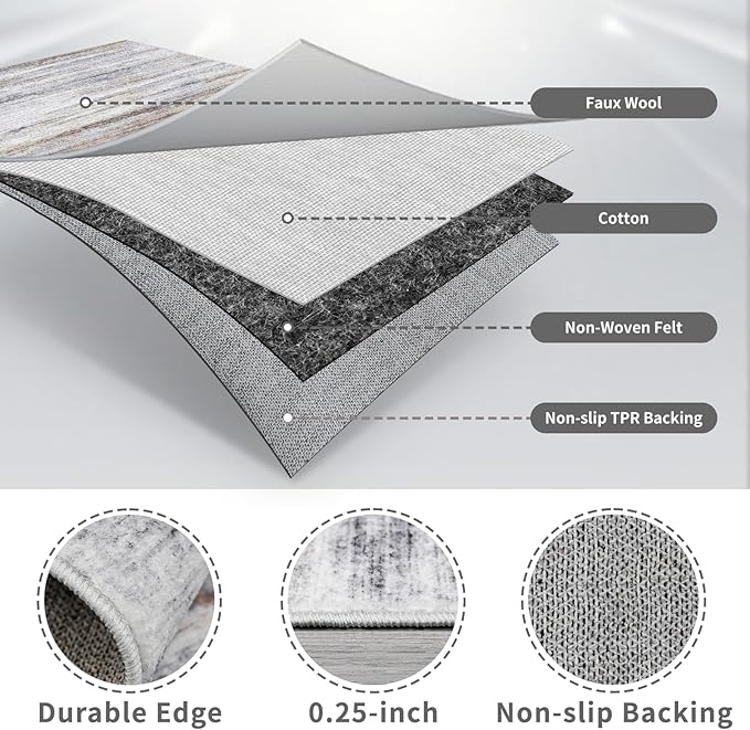 4x12 Runner Rug for Wide Hallway: Long Washable Runners for Entryway Living - Image 4