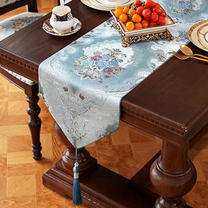 120" Long Table Runner Luxury Retro Embroidery Pattern by HeMiaor