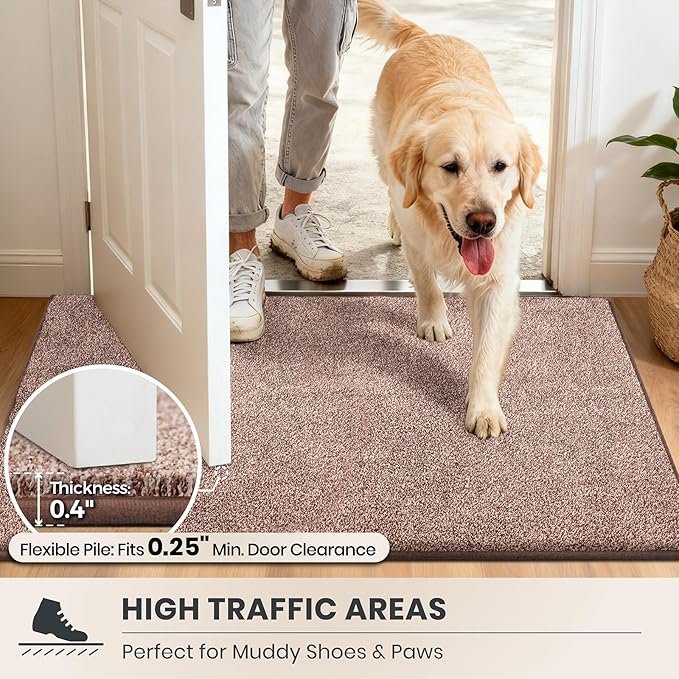 PURRUGS Dirt Trapping Door Mat 24" x 84", Non-Slip Machine Washable Entryway Rug - Image 6