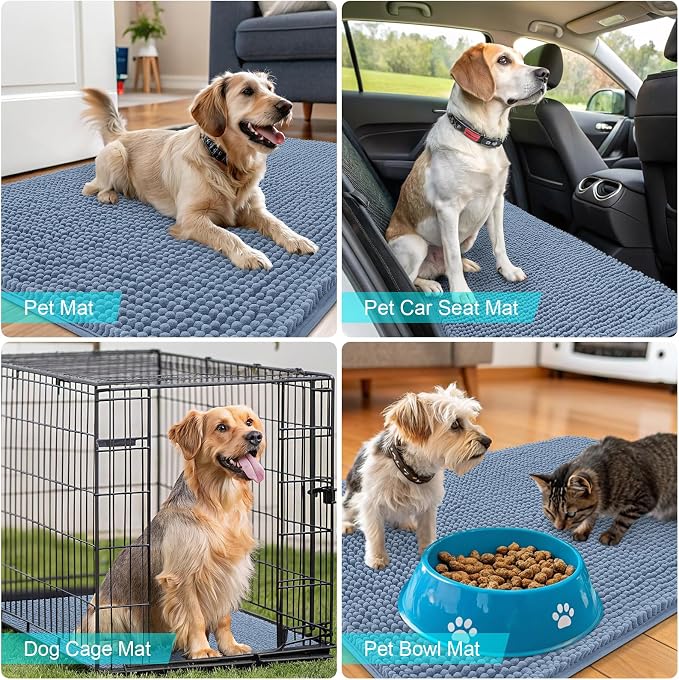 OLANLY Dog Door Mat for Muddy Paws 70x46, Absorbs Moisture and Dirt, Absorbent - Image 7