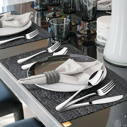 Silverware Set for 6, 30 Piece Stainless Steel Flatware Utensils Cutlery Set | - Image 7