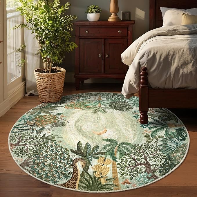 GarveeHome Round Area Rugs 6ft for Bedroom - Image 3
