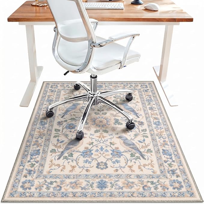 36"x48" Office Chair Mat for Hardwood Tile Floor, Under Desk Carpet Protector by BESBLEE