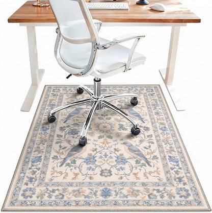 36"x48" Office Chair Mat for Hardwood Tile Floor, Under Desk Carpet Protector by BESBLEE