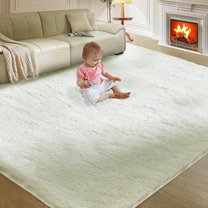 5X8 Ultra Soft Rug for Living Room, Fluffy Shag Area Rug for Bedroom, Modern by Fairblink