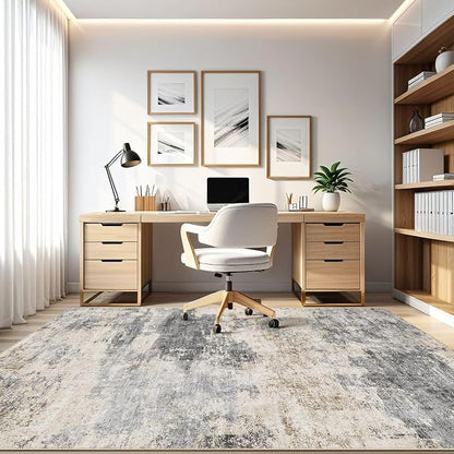 10x14 Area Rugs Living Room: Washable Large Abstract Modern Soft Rug Stain - Image 8