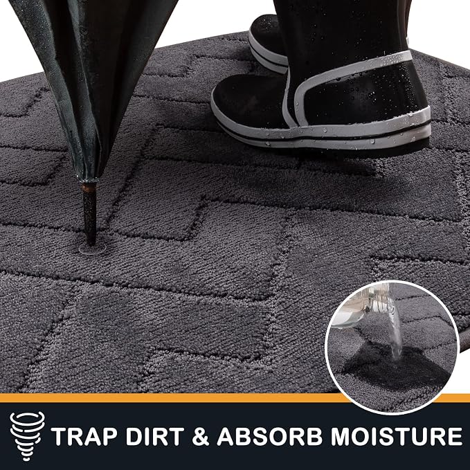 PURRUGS Dirt Trapping Door Mat 24" x 84", Non-Slip Machine Washable Entry Rug - Image 5