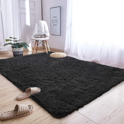 Andecor Soft Fluffy Bedroom Rugs, 5 x 8 Feet Indoor Shaggy Plush Area Rug - Image 8