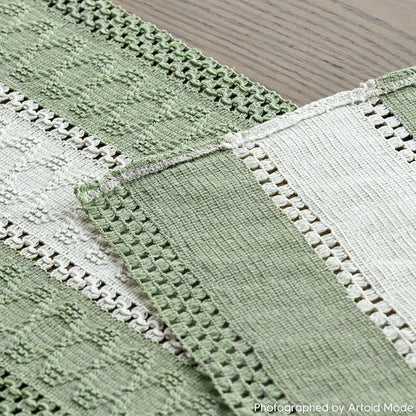 Artoid Mode Light Green Farmhouse Woven Table Runner 12x36 Inch | Seasonal - Image 5