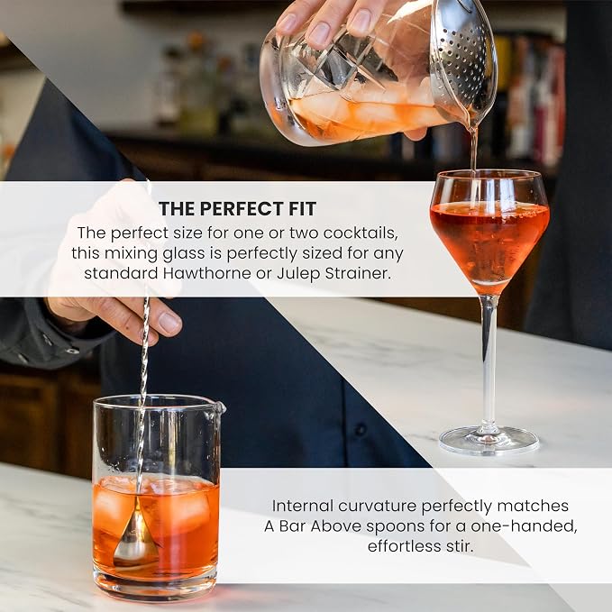 A Bar Above Cocktail Mixing Glass, Diamond Cut Stirring Pitcher, 18 Oz - Image 4