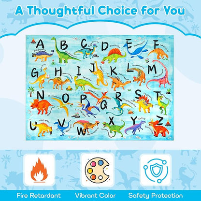 6x9 ABC Classroom Rug for Kids Playroom, Alphabet Rug - Image 5