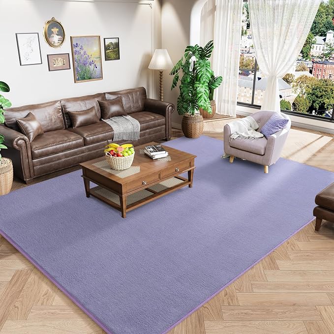 Amearea Large Modern Area Rugs for Bedroom Living Room, 5x8 Feet Purple - Image 5