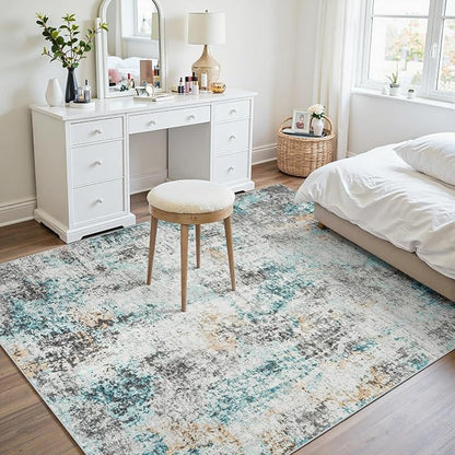 Area Rugs 5x7 Living Room: Large Soft Washable Rug Modern Abstract Anti-Skid - Image 6