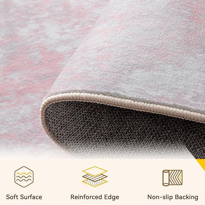 RELEANY Washable Area Rugs 2'x10' Non-Slip Modern Abstract Soft - Image 4