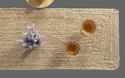 Pack of 2 Handwoven Rectangle Jute Braided Table Runner 13 x 108 Inch, 100% - Image 5