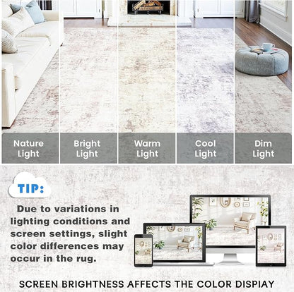 Area Rugs 10x14 Living Room: Large Soft Washable Rug Modern Abstract Anti-Skid - Image 9