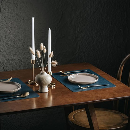 Placemats Set of 12, DOLOPL Reversible Dual-Color Faux Leather Place Mats - Image 6