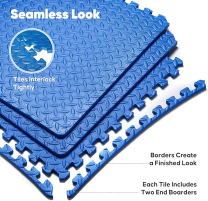 36 Pack Home Gym Mat, Puzzle Exercise Mat, EVA Interlocking Foam Floor Tiles - Image 6