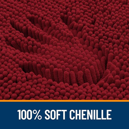 OLANLY Toilet Rugs U-Shaped 24x24, Extra Soft Absorbent Chenille Contour - Image 3