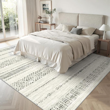 Miukiki 5x7 Area Rug for Living Room Moroccan Washable Rugs Non Slip Indoor - Image 9